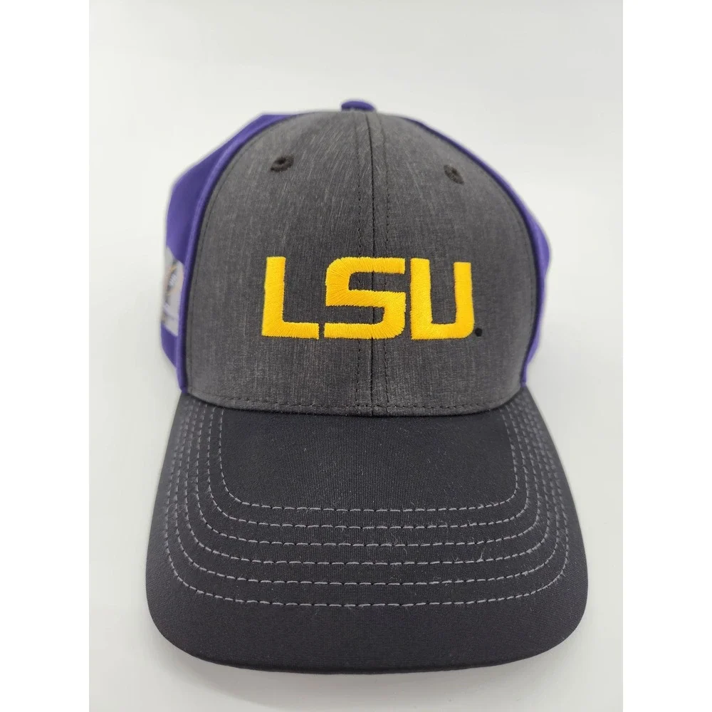LSU Tigers Top of the World‎ 2020 Champions Hat Purple Gray Fitted Cap